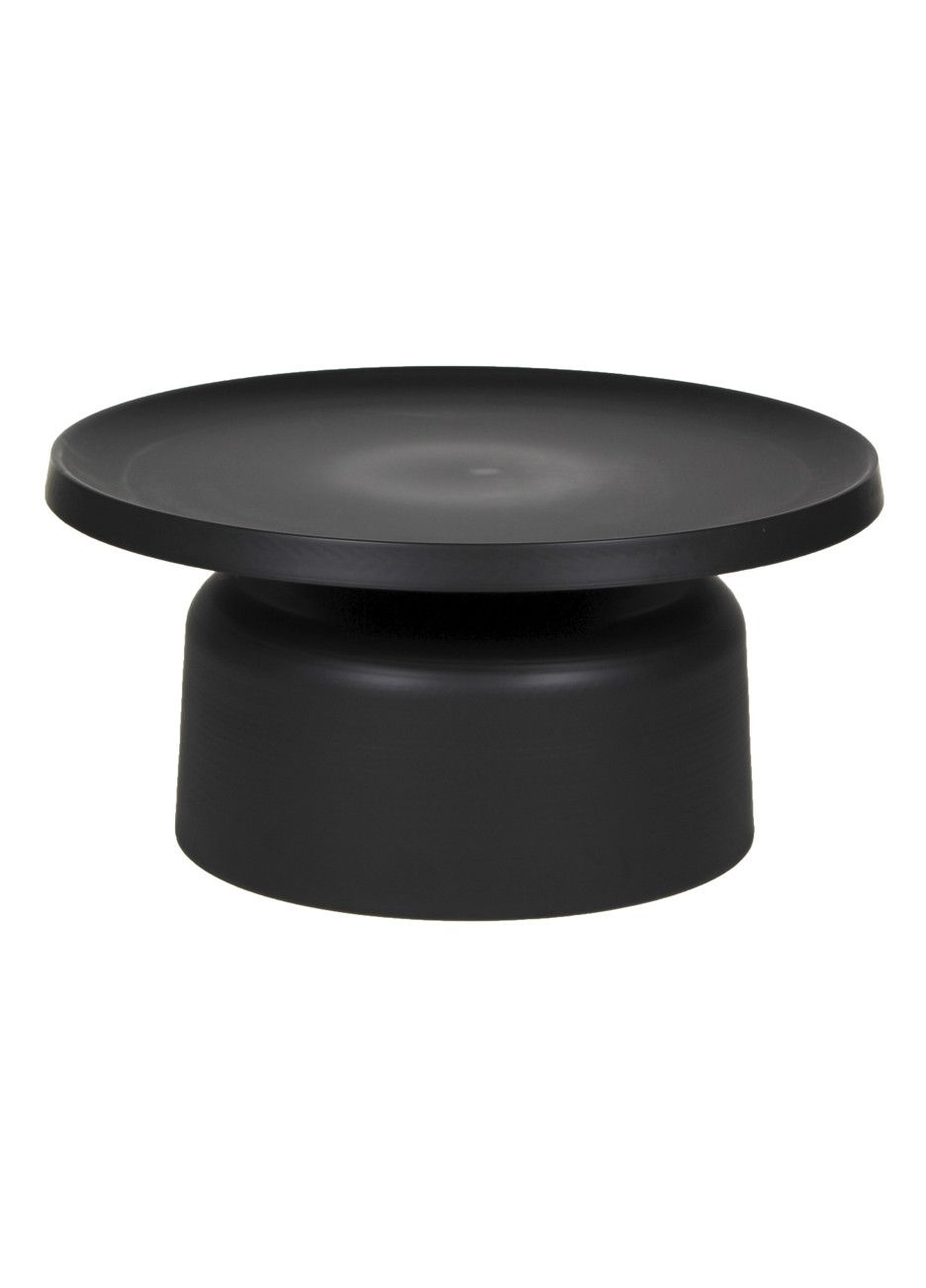 Sleek Round Black Outdoor Coffee Table With Weather Resistant Finish