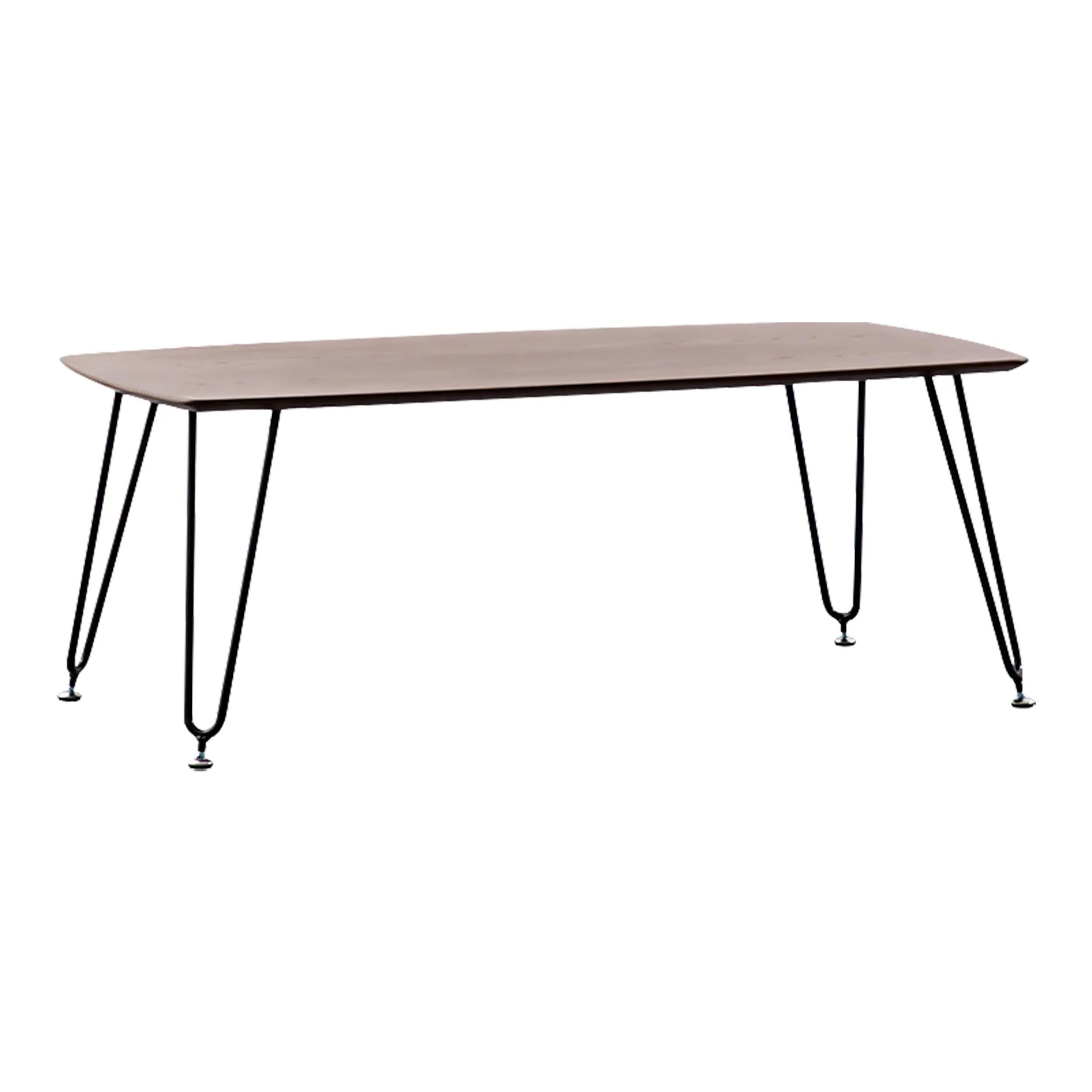 Modern Rectangular Industrial Coffee Table with Iron Base Frame