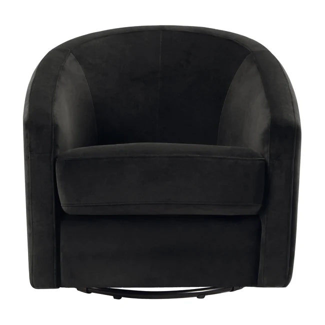 Thumbnail: Modern Swivel Glider Armchair with Textured Boucle Fabric Seat