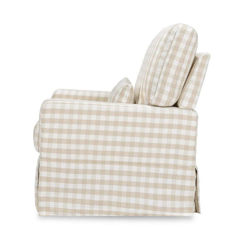 Thumbnail: Modern Crawford Swivel Rocking Chair with Lumbar Support Pillow