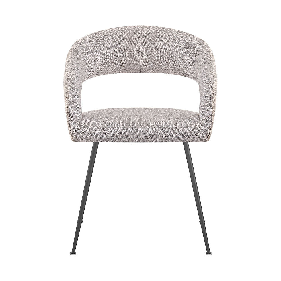 Thumbnail: Elegant Upholstered Accent Armchair with Tapered Black Metal Legs