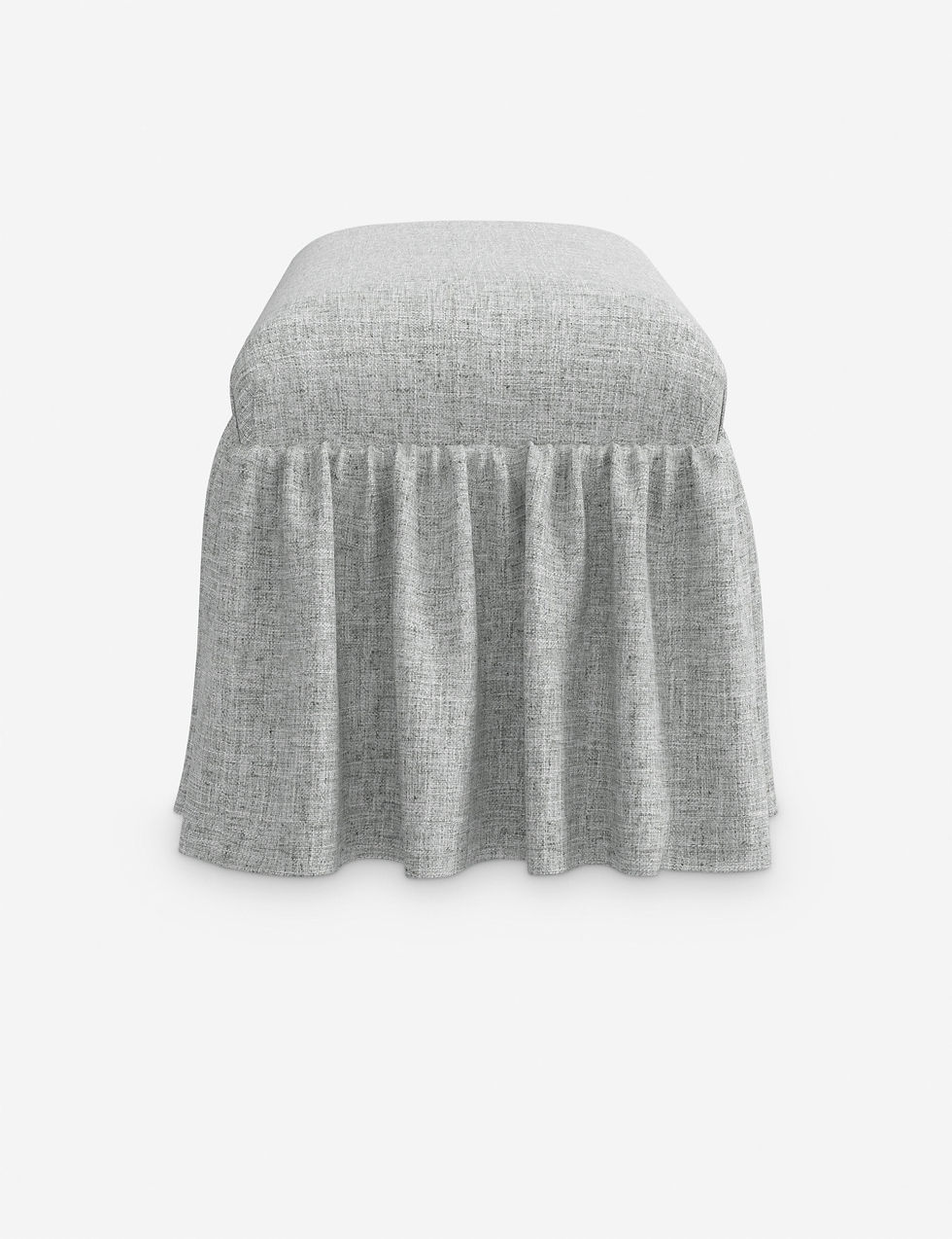 Miniatura: Wilm Upholstered Dining Bench with Elegant Ruffled Skirt Detail