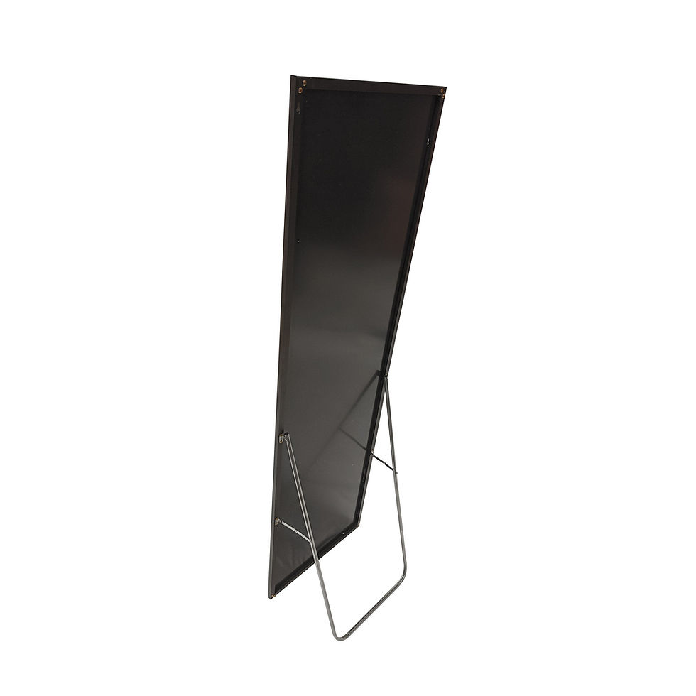 Miniatura: Sleek Modern Full Length Black Aluminum Frame Standing Mirror