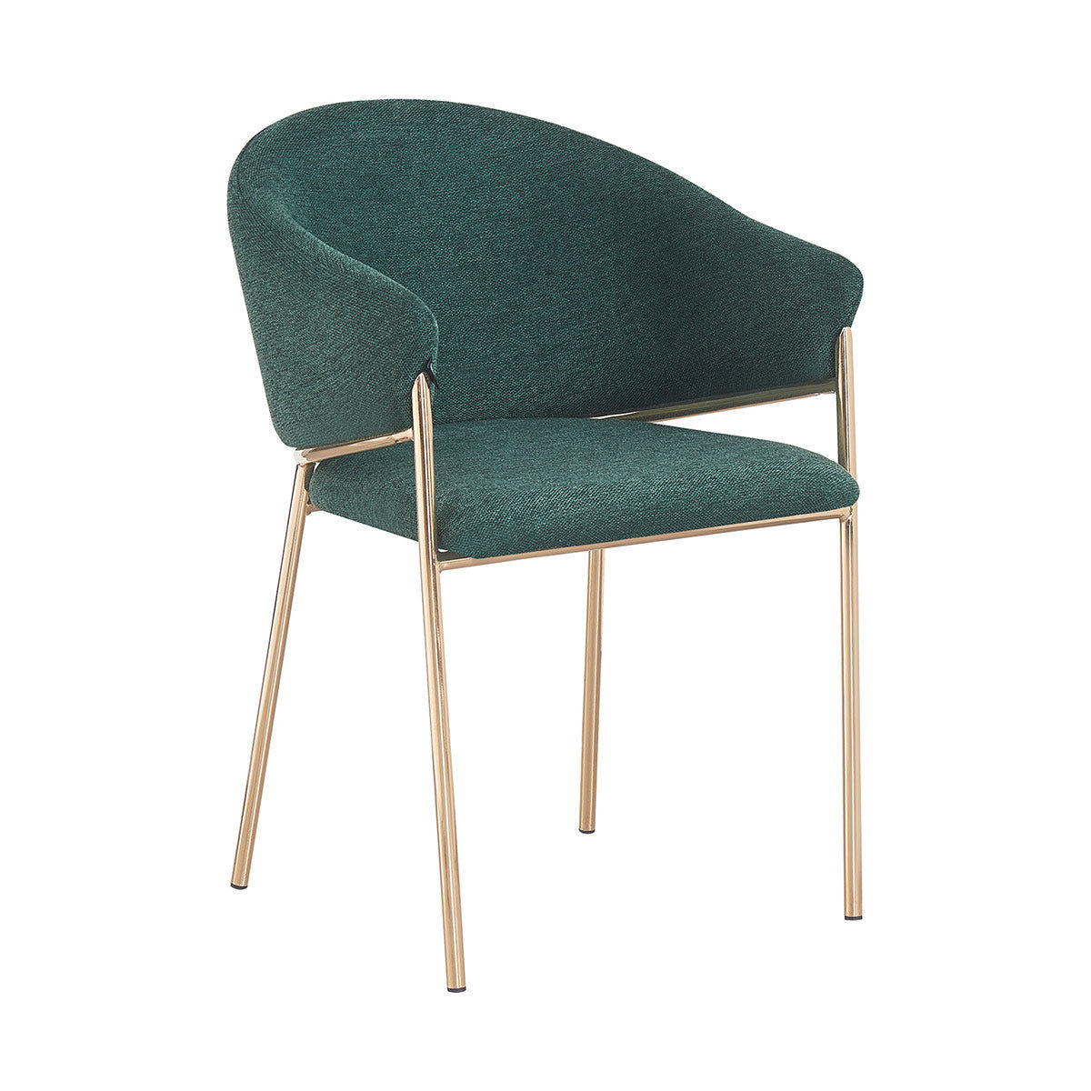 Berlin Curved Dining Chair with Gold Chrome Steel Frame