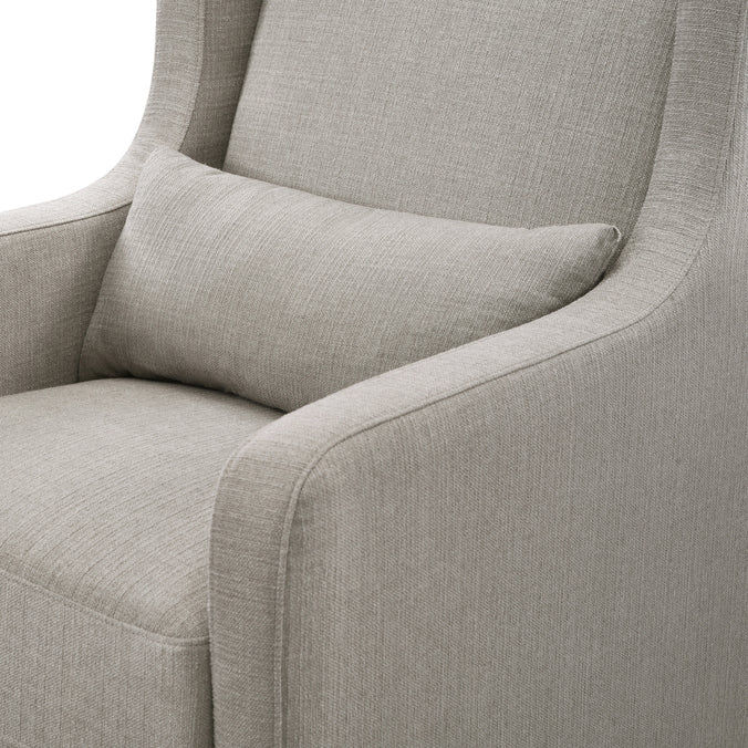 Thumbnail: Ergonomic Swivel Glider Nursery Chair with Storage Ottoman