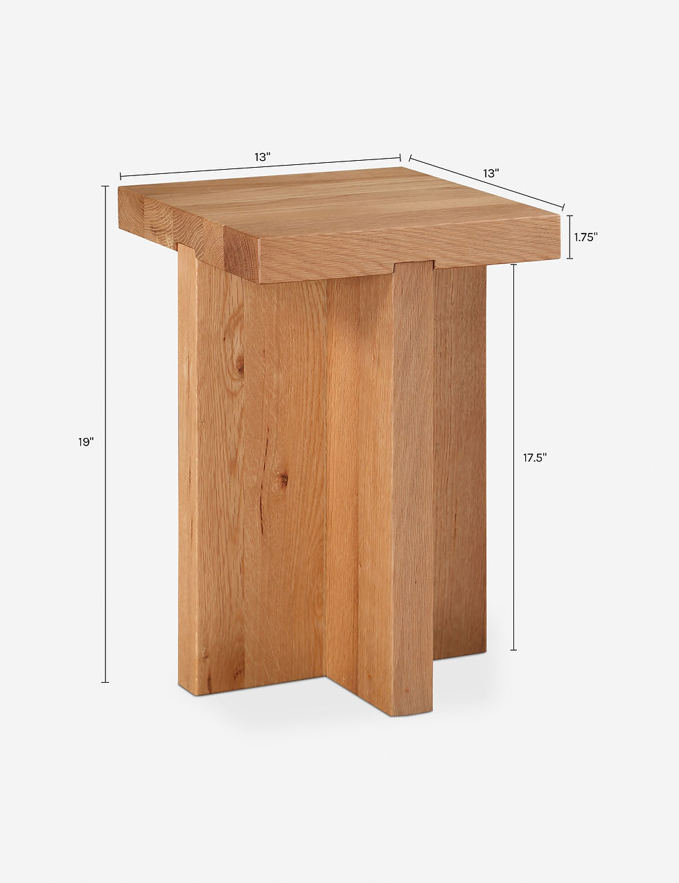 Miniatura: Solid Oak Alford Side Table With Exposed Dado Joinery Details