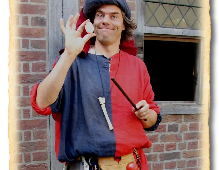 Jannes als 14e eeuws goochelaar