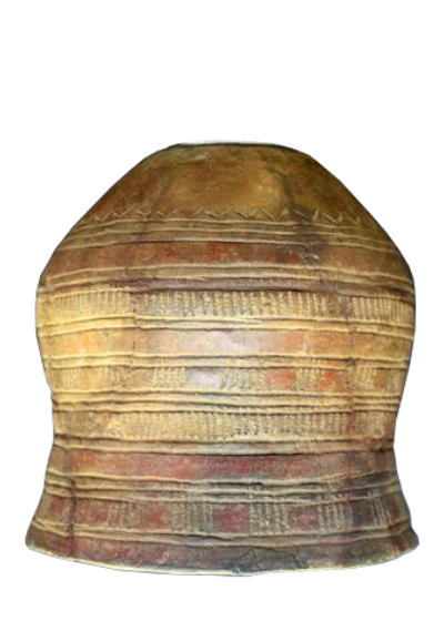op zn kop staande prehistorische beker