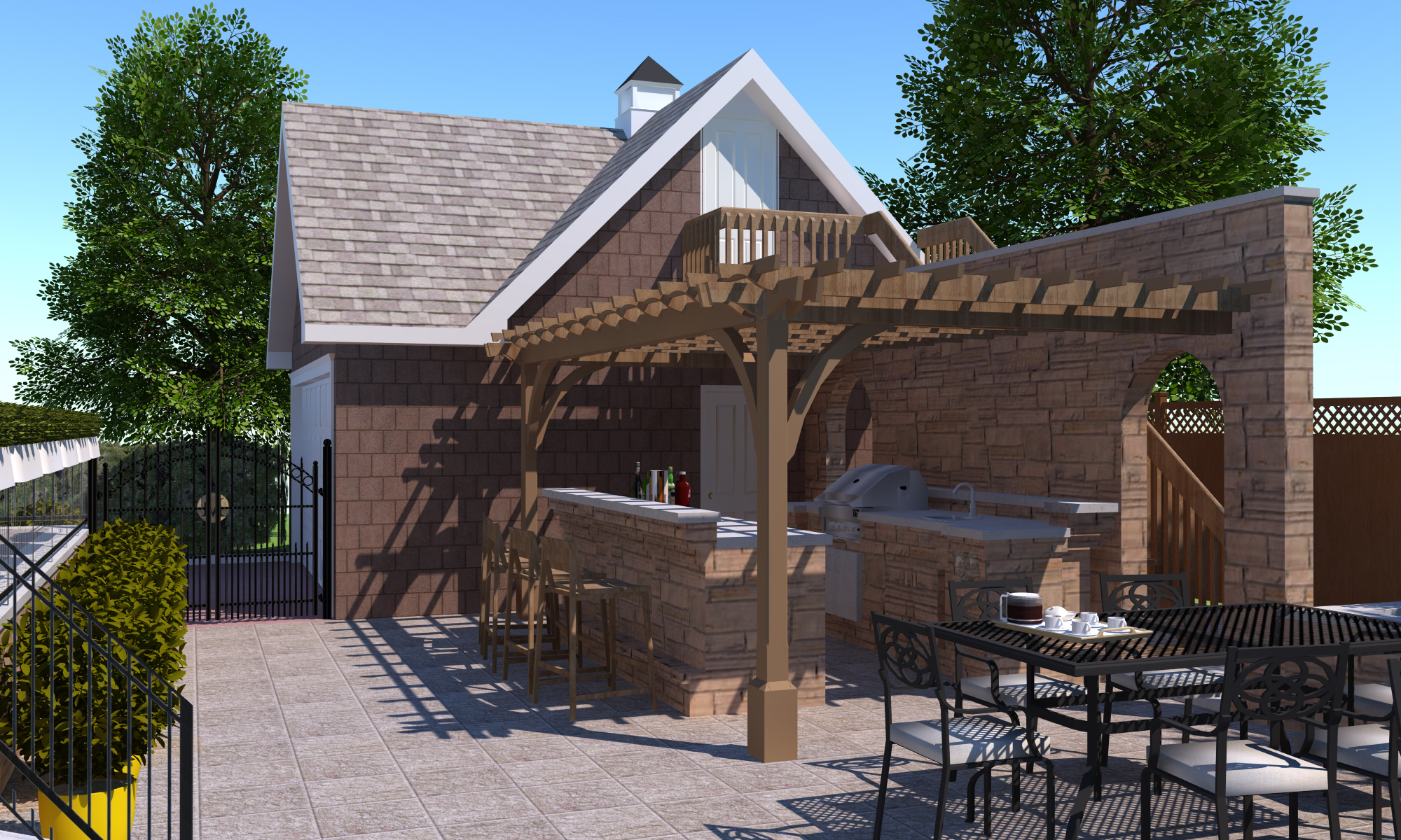 Outdoor Bar & Pergola