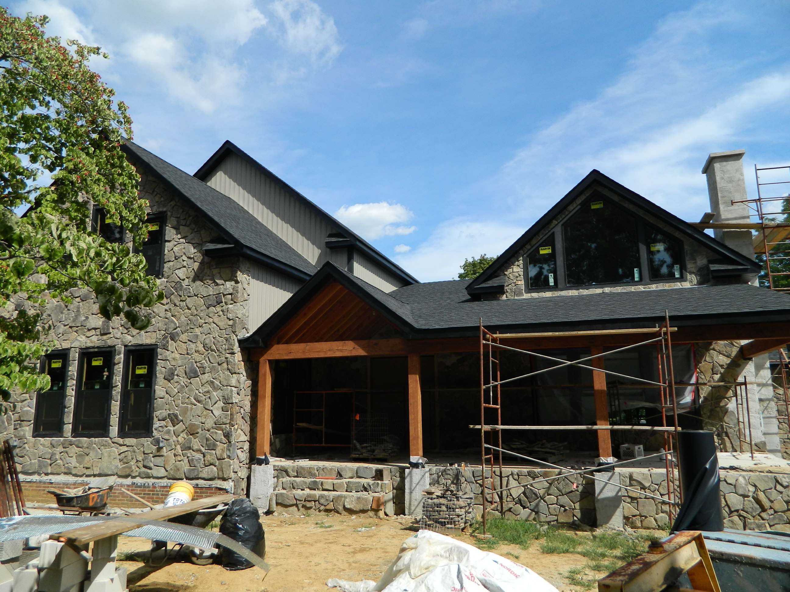 Nearly finished front of home