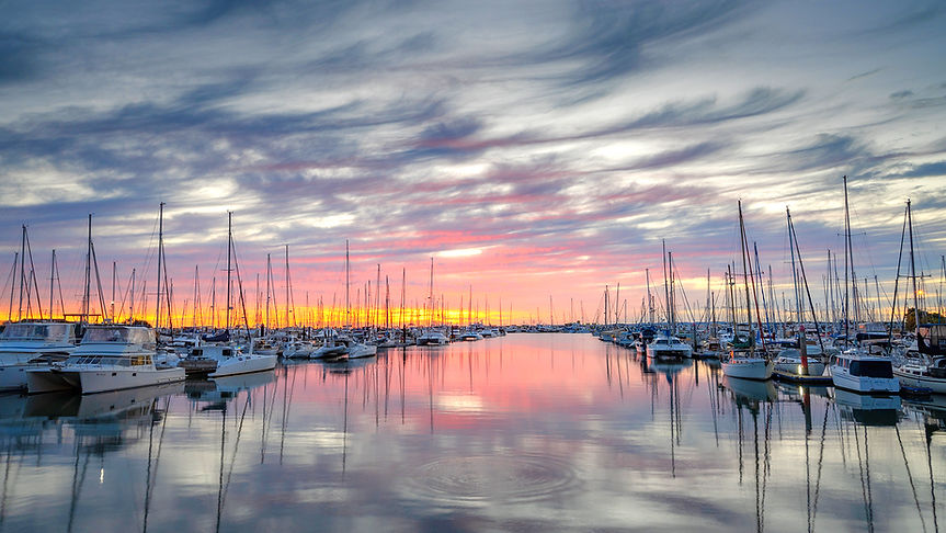 Manly Harbour sunrise Brisbane bayside suburbs.