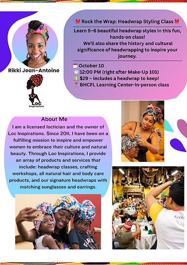 BHCFL Make-Up 101 (Headwrap Styling class. ).png