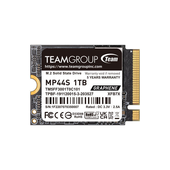 TEAM MP44S 1TB M.2 2230 NVME PCIE 4.0 SSD