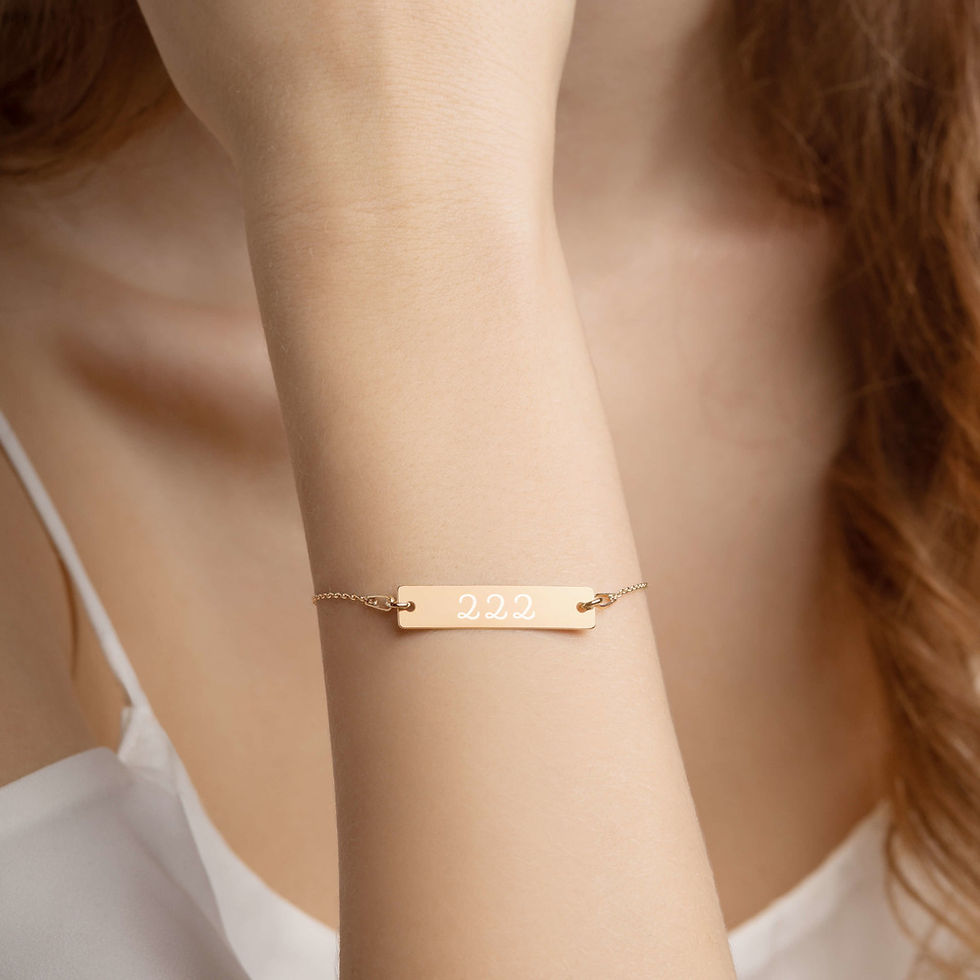 Thumbnail: 222 Engraved Bar Chain Bracelet