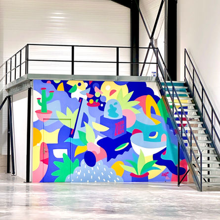 fresque murale artistique pour entreprise