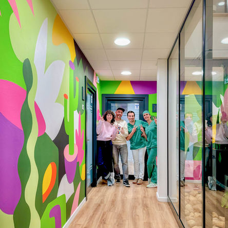 fresque murale sur mesure dans un bureau