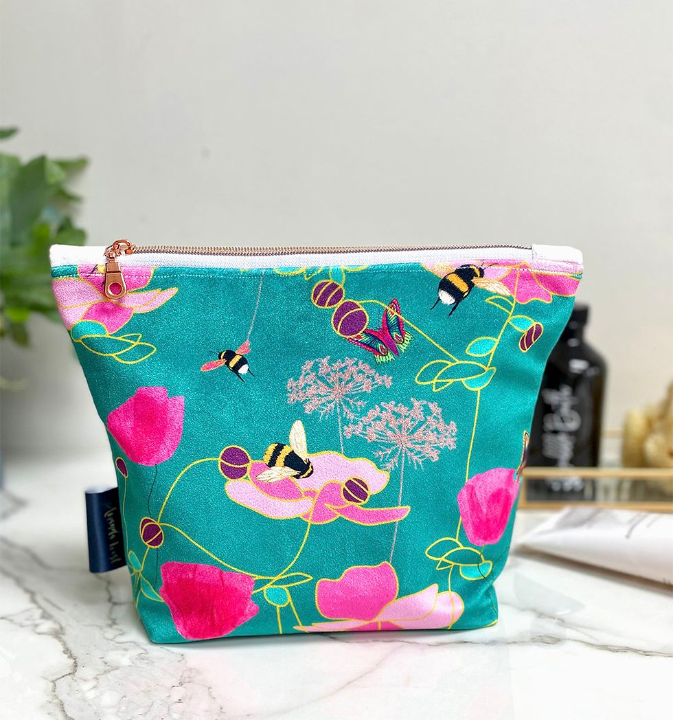 Luxury Velvet Washbag Amanda West Design