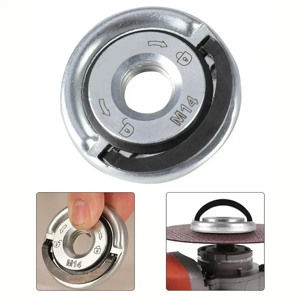 Miniatura: Trava Fast Lock para esmirilhadeira. Trava e solta rápido.
