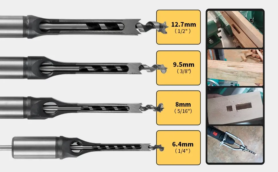 Miniatura: Adaptador para bruca que faz furo quadrado. - KIT
