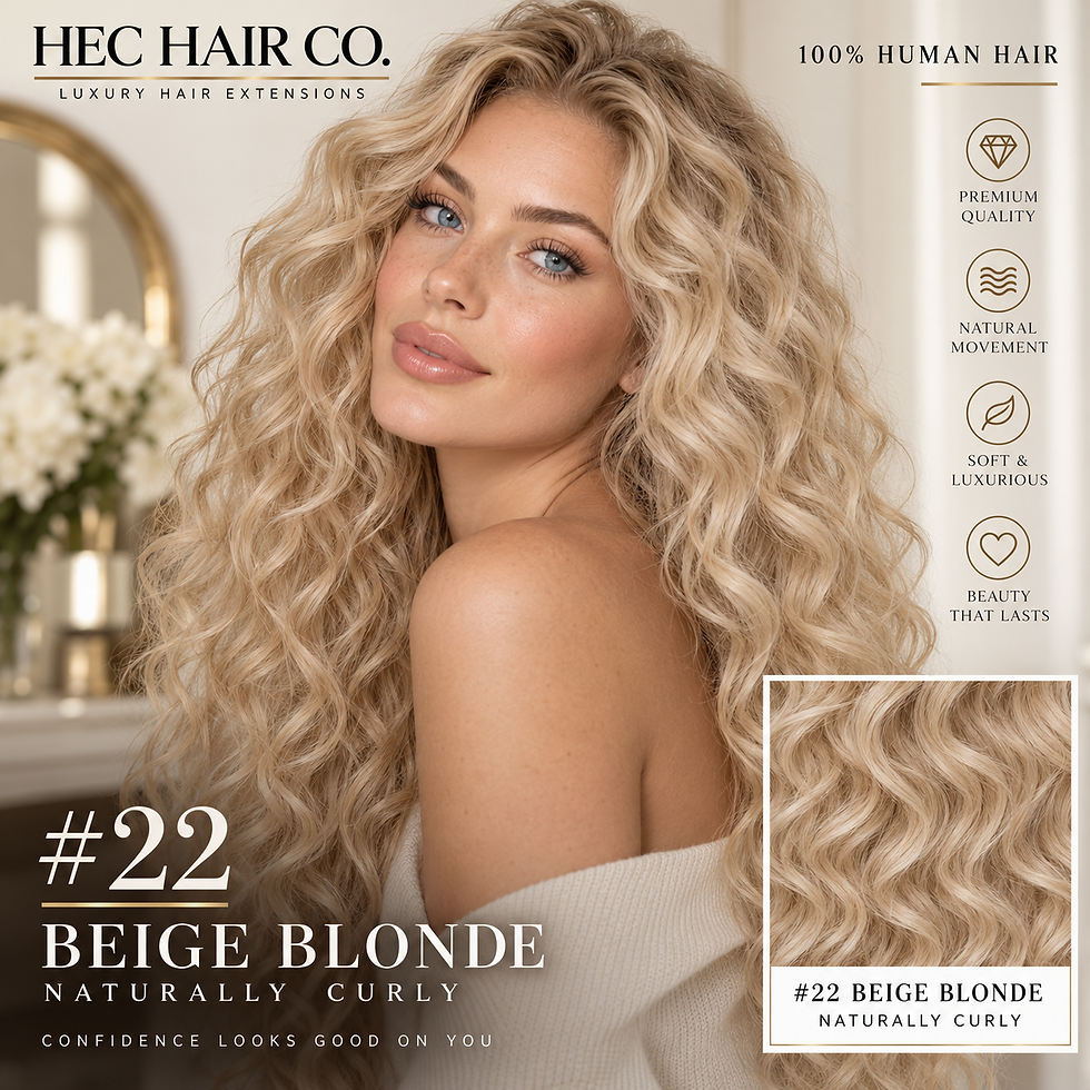 HEC Hair #22 Beige Blonde Naturally Curly