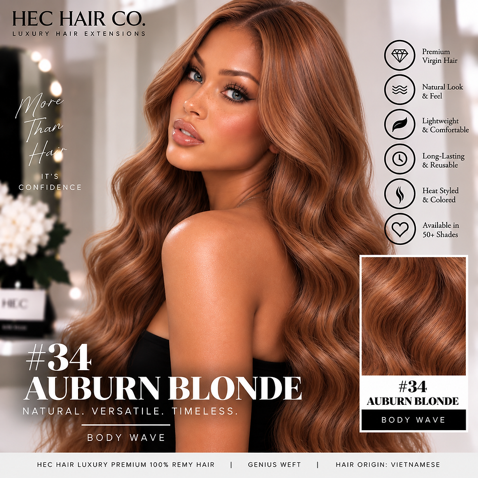 HEC Hair #34 Auburn Blonde Body Wave