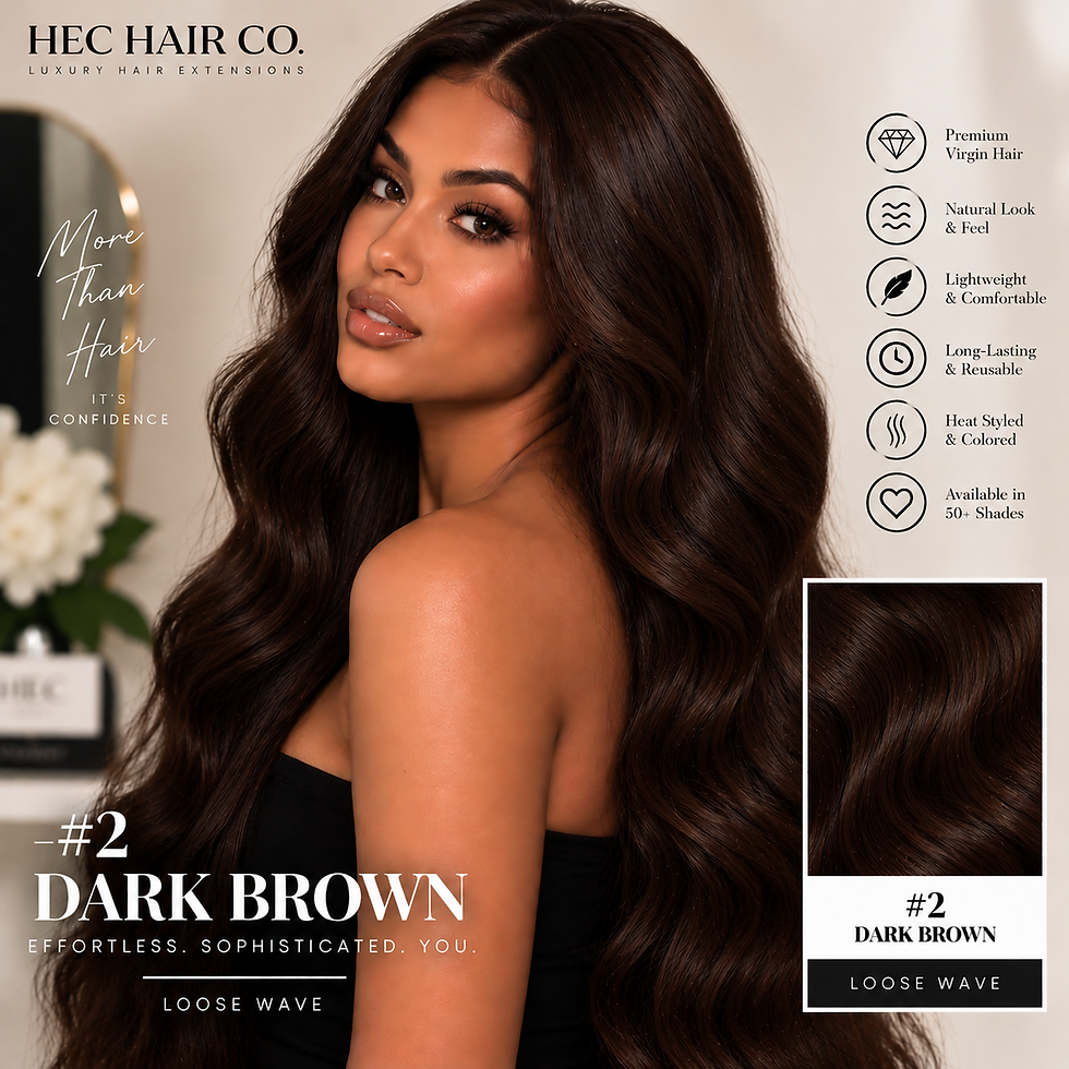 HEC Hair #2 Dark Brown Loose Wave