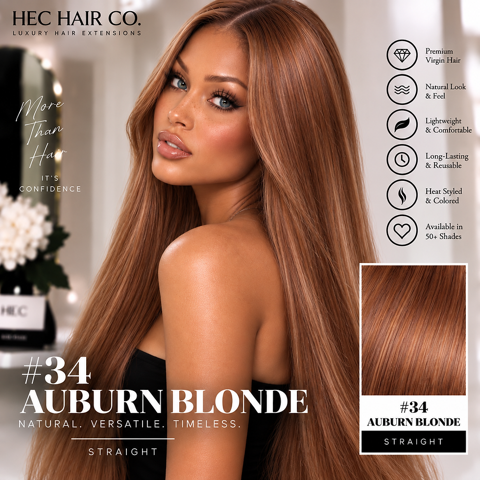 HEC Hair #34 Auburn Blonde Straight