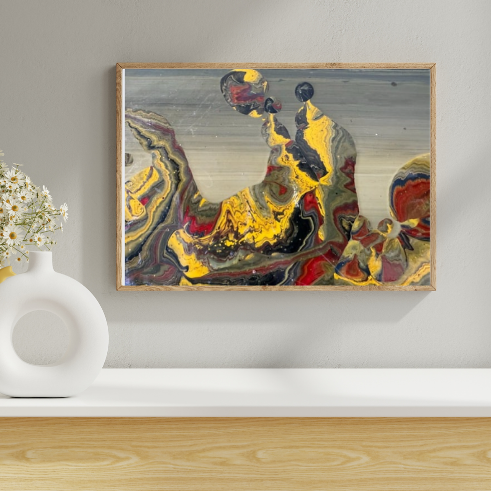 Thumbnail: Dancing Royalty (1999) – Frankétienne – Original Acrylic on Masonite – 8x16 in