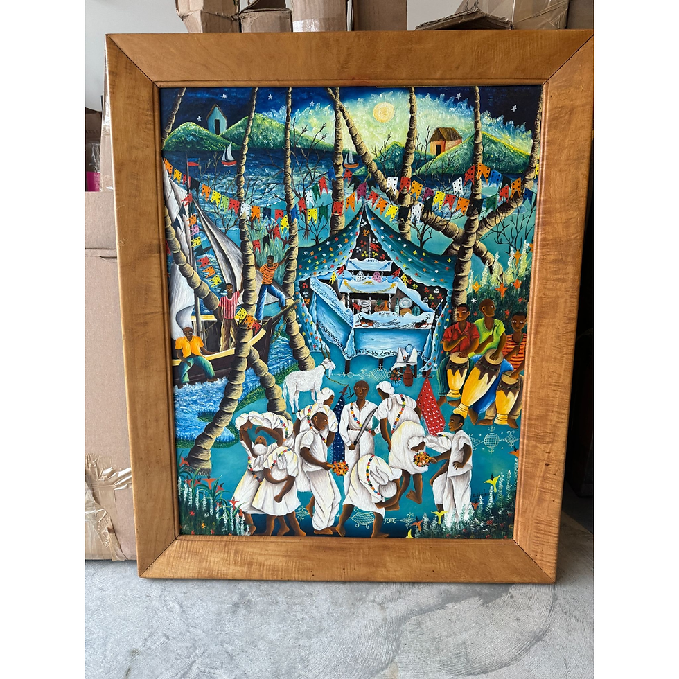 Thumbnail: Voodoo Ceremony on the Water – G. Lebain – Original Art – 29x35 in