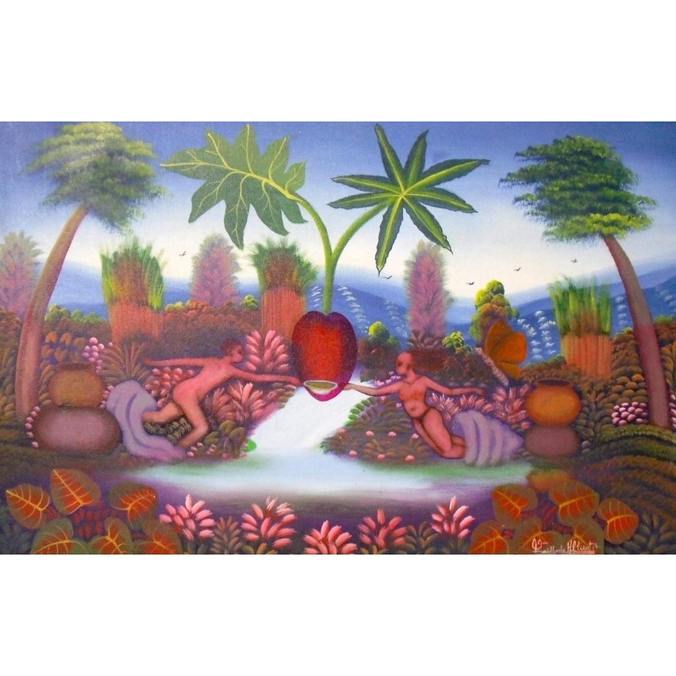 Thumbnail: Adam & Eve – Yardlyably Altidort – Original Acrylic on Canvas – 38x26 in