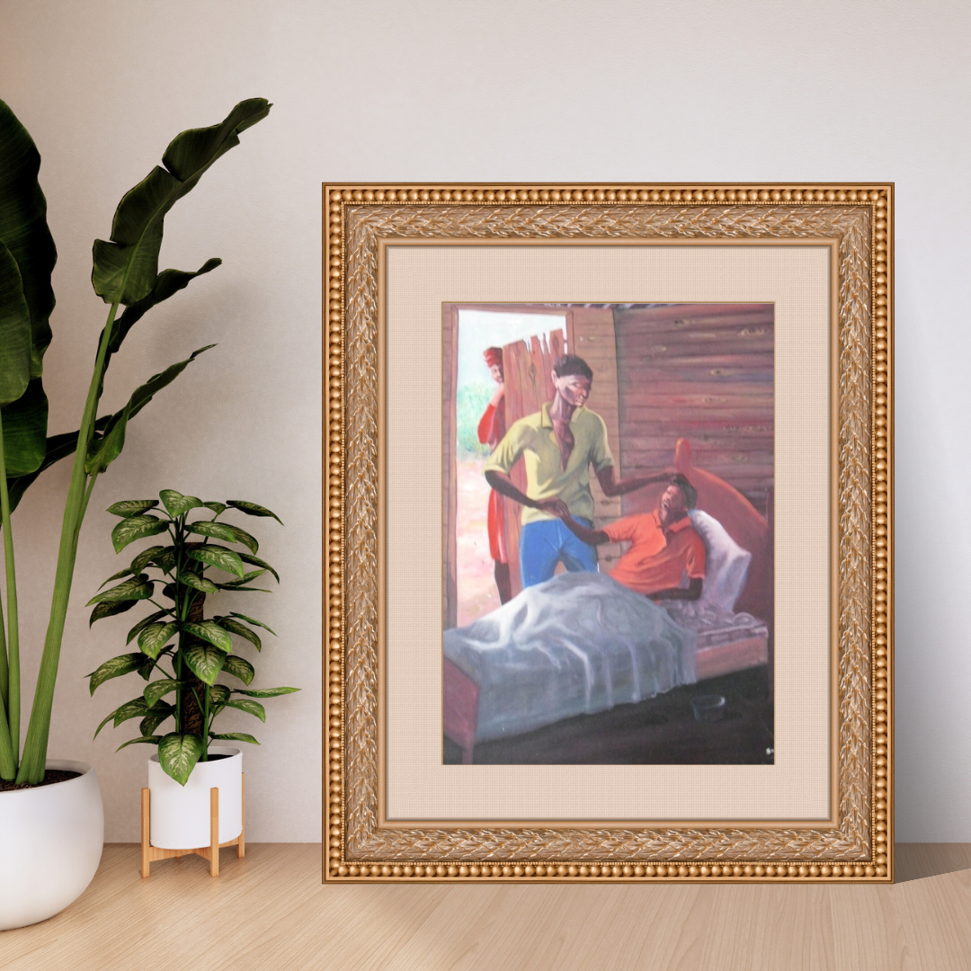 Bedside (1995) – Samba Guy – Original Acrylic on Canvas – 20x24 in