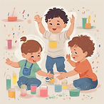 Toddlers exploring music and sensory play in Christian toddler classroom
