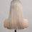 Thumbnail: White blonde human hair topper extension in 16 inches lenght