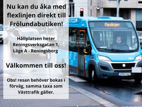 Åk flexlinjen till vår Frölundabutik!