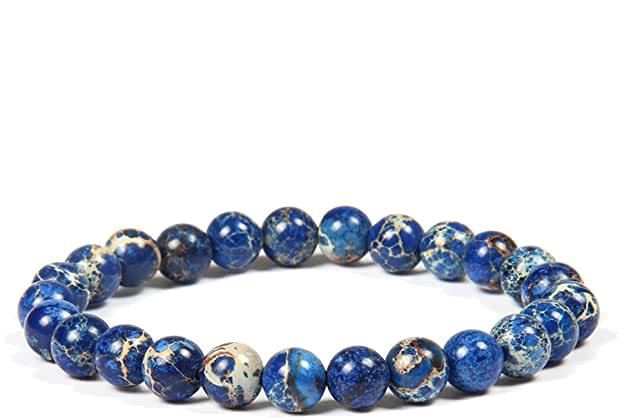 Bracelet Pierre Naturelle de Chakra (Jaspe 8 mm) Bracelet en Jade