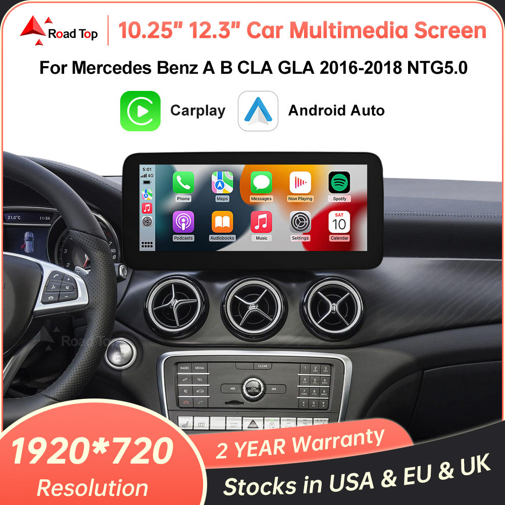 RoadTop Wireless CarPlay Android Auto Car Multimedia Display For Mercedes-Benz C