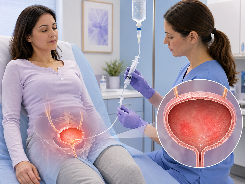 Woman learning about vaginal dysbiosis, vaginal microbiome imbalance, recurring BV, yeast infections, and recurrent UTIs