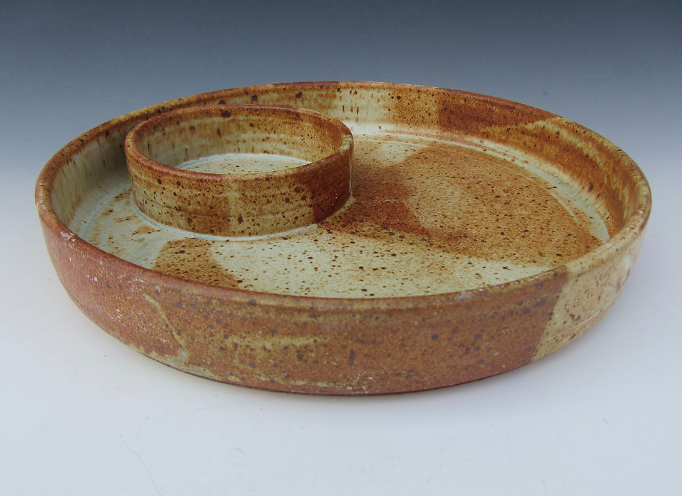 Thumbnail: Stoneware Veggie and Dip Plate
