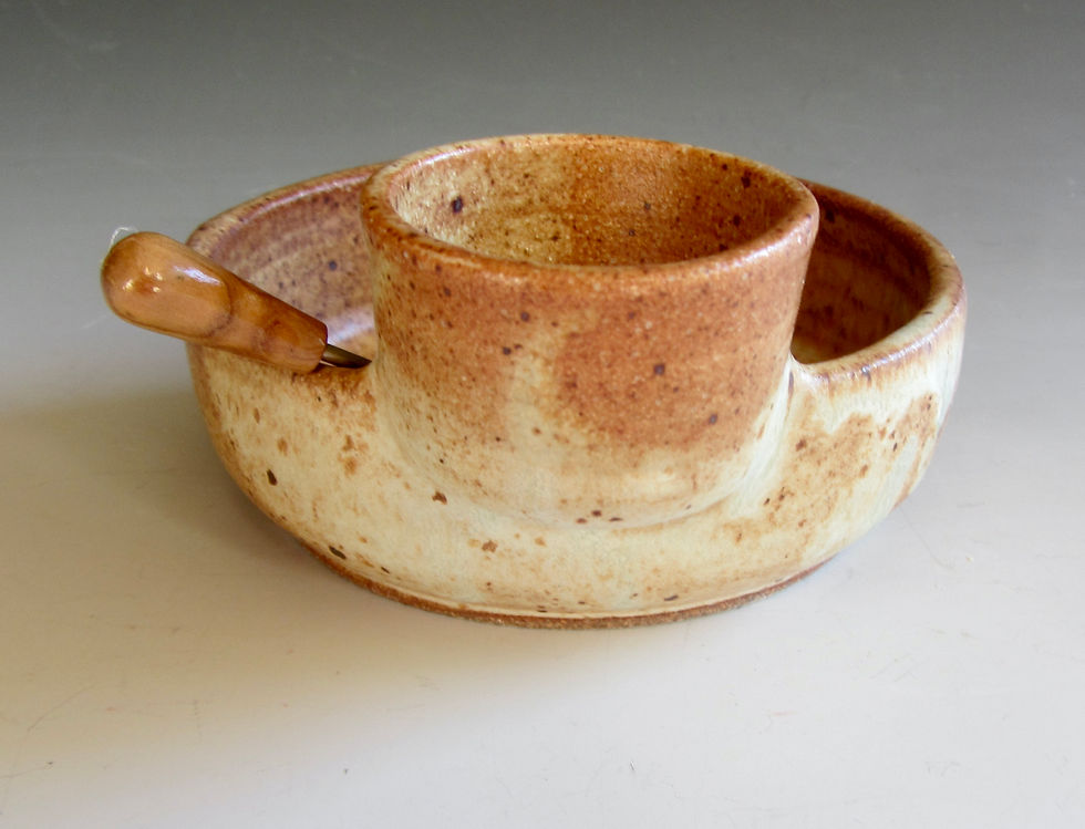 Thumbnail: Stoneware Olive Dish with Olivewood Pick