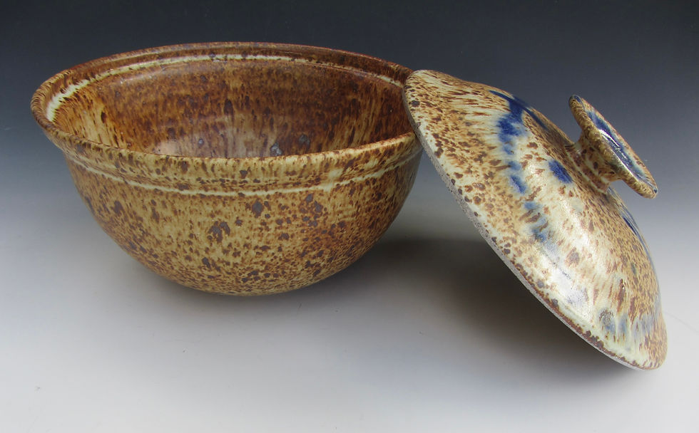 Thumbnail: Stoneware Bowl with Lid