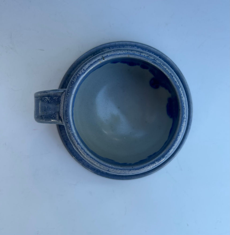 Thumbnail: Stoneware Demitasse Cup and Saucer
