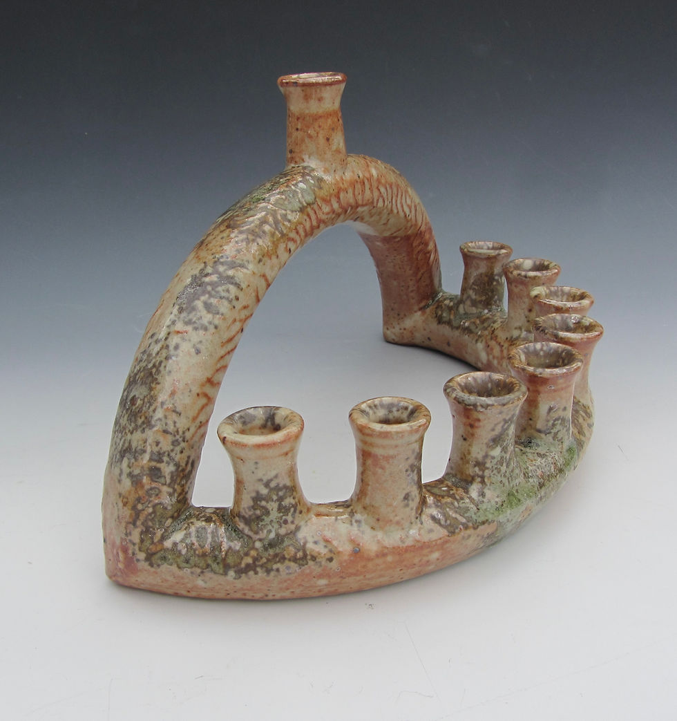 Thumbnail: Stoneware Hanukkah Menorah