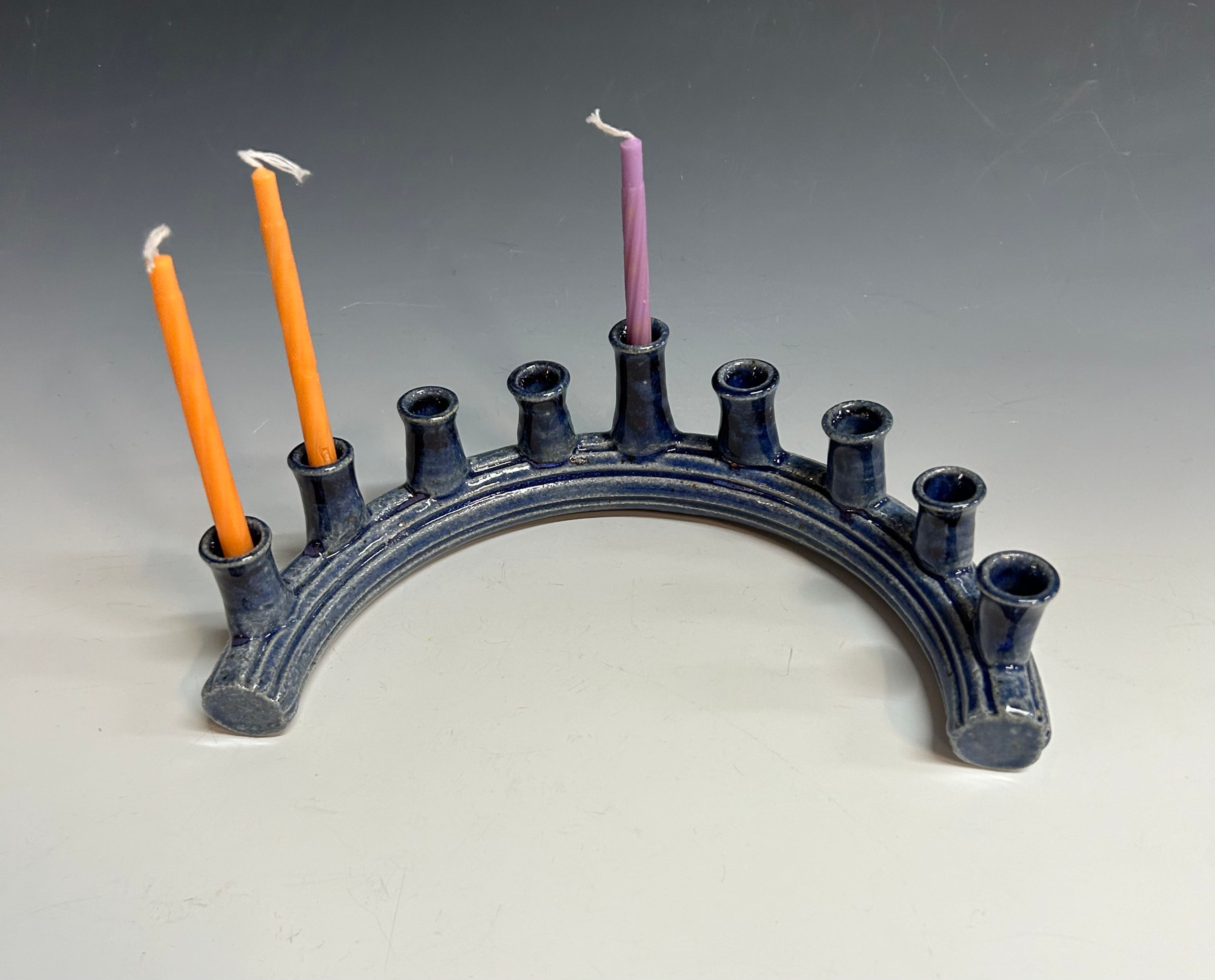 Stoneware Hanukkah Menorah