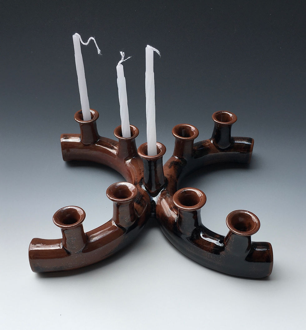 Thumbnail: Stoneware Hanukkah Menorah