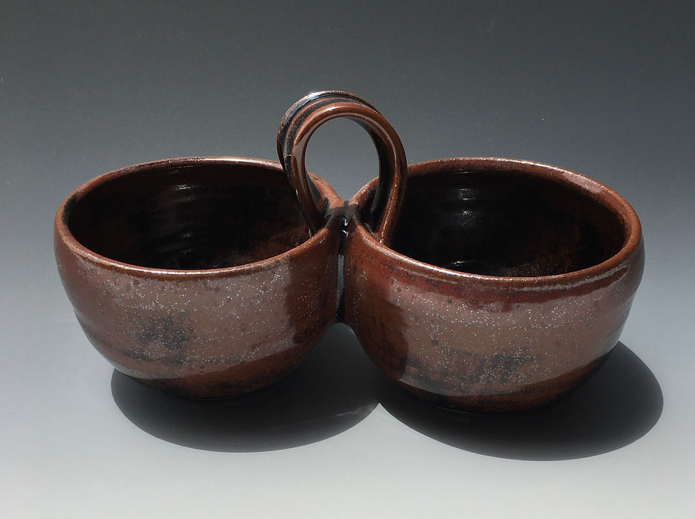Thumbnail: Stoneware Double Bowl