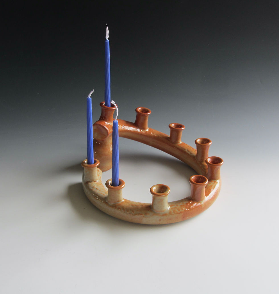 Thumbnail: Stoneware Hanukkah Menorah