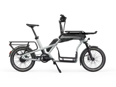 hellgraues Cargobike seitlich