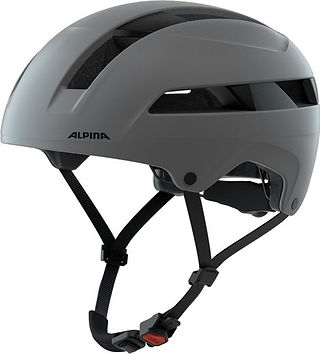 grauer Fahrradhelm
