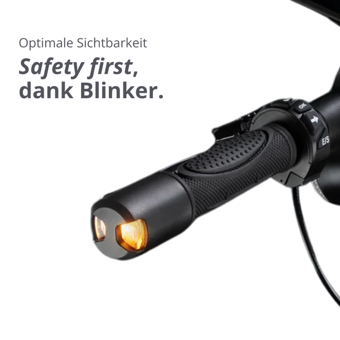 Blinker schwarzer e-Scooter