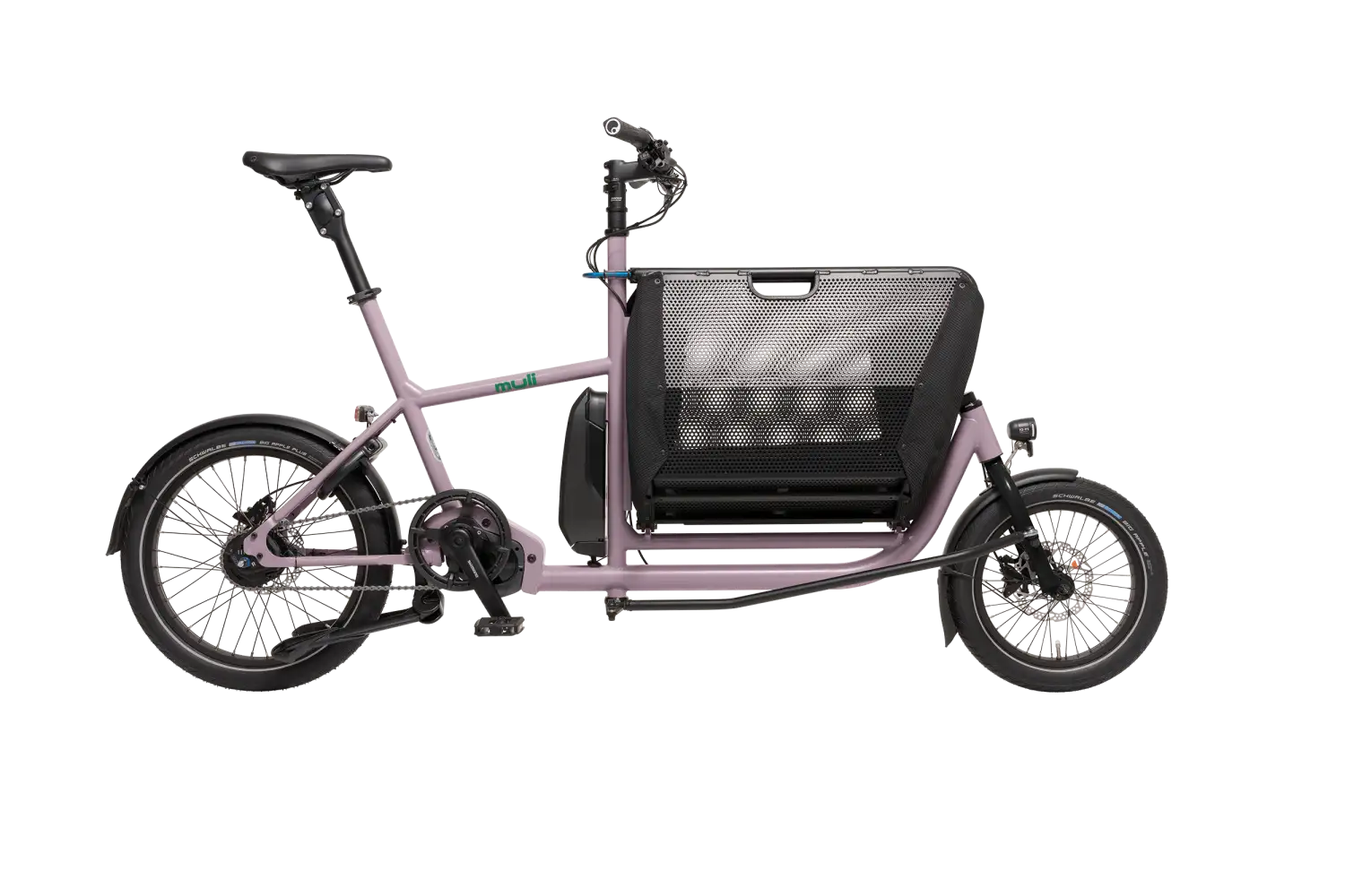 rosa Fahrrad mit Lastenkorb
